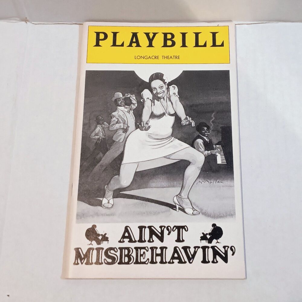 Aint Misbehavin Longacre Theatre Playbill-May 1978-Broadway-Harlem Renaissance